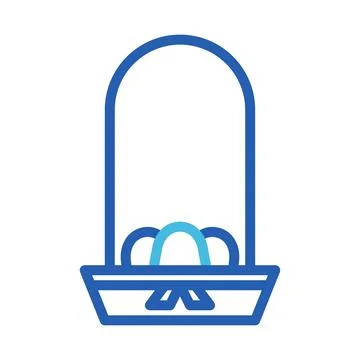 Bucket egg icon duocolor blue colour easter symbol illustration. Stockillustratie