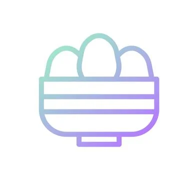 Bucket egg icon gradient green purple colour easter symbol illustration. Stockillustratie