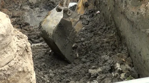 Bucket excavator Video stock 7761722