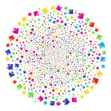 Bucket Exploding Spheric Cluster イラスト素材