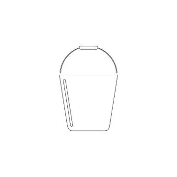 Bucket. flat vector icon Stock Illustration