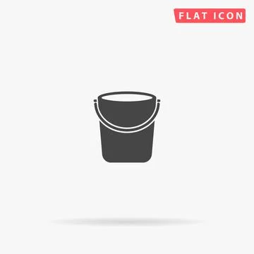 Bucket flat vector icon Stock Illustration