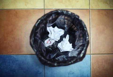 Bucket with garbage Stock Photos