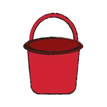 Bucket with handle icon image Illustration