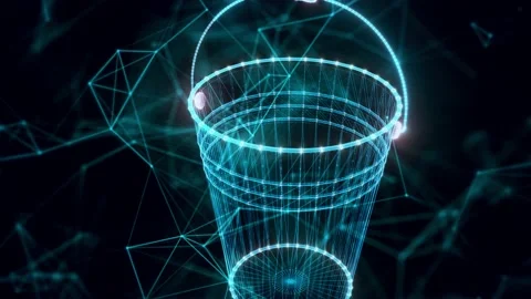 Bucket hologram Close up Stock Footage 154840918