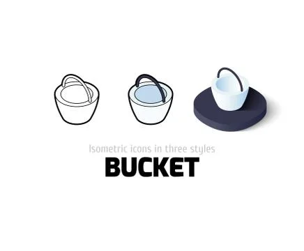 Bucket icon in different style Stock-Illustration