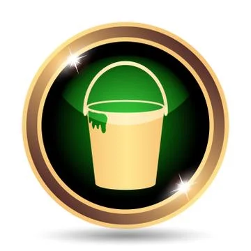 Bucket icon. Internet button on white background.. Stock Illustration