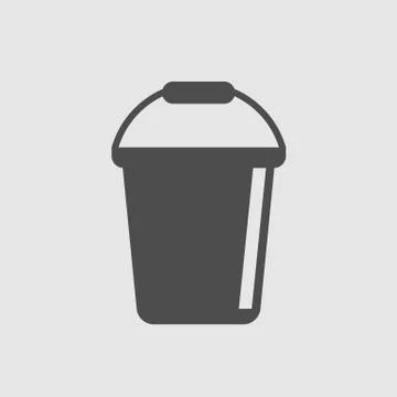 Bucket icon isolated on white background. Vector illustration. Stock Illustration