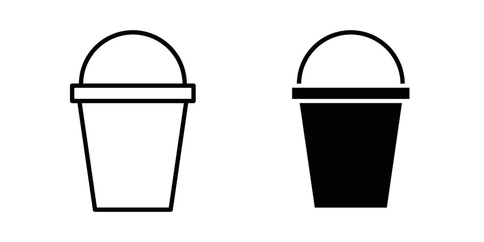 Bucket icon vector design illustrations Stock Illustration