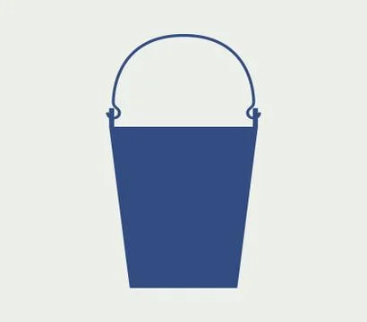 Bucket icon on white background Stock Illustration
