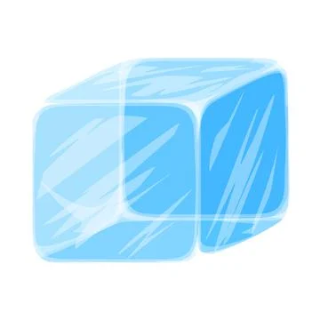 A bucket of light blue ice Illustrazione stock