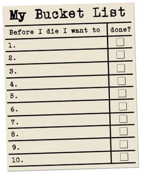 Bucket list Stock Illustration