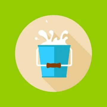 Bucket Of Milk Illustrazione stock