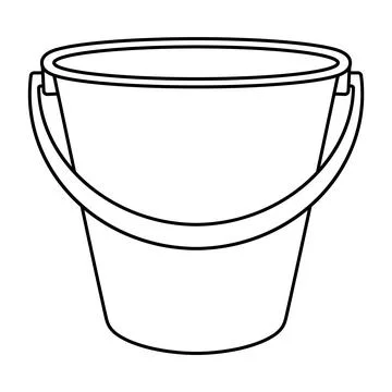 Bucket Outline Vector Illustration Stock Illustration
