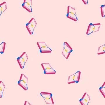 Bucket plastic package isometric icon seamless pattern Illustrazione stock
