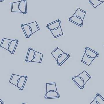 Bucket plastic package line vector seamless pattern Stock Illustration
