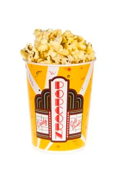 Bucket of popcorn Stock Photos