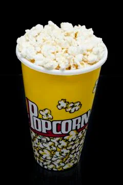Bucket of popcorn Stock Photos