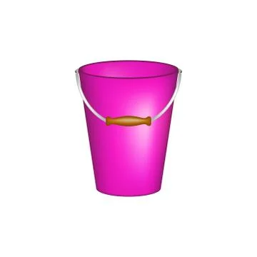 Bucket in purple design Stock Illustration