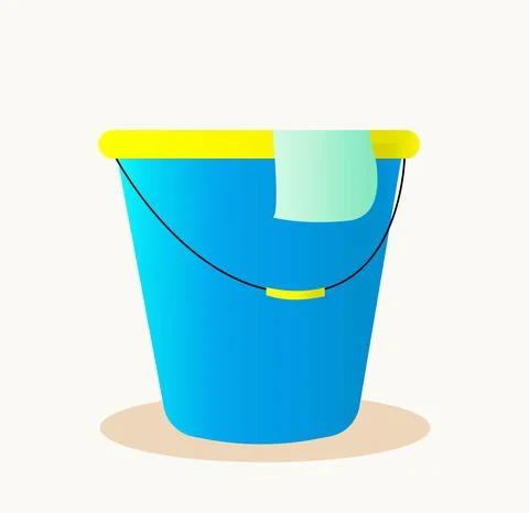 Bucket rag cleaning vector Stock Illustration