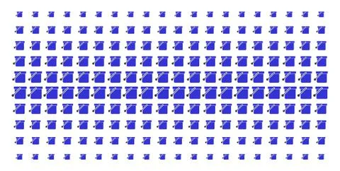 Bucket Shape Halftone Effect Illustrazione stock