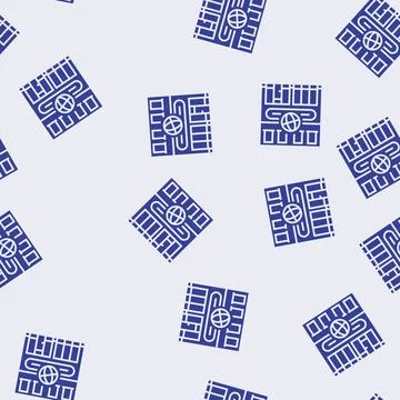 Bucket shop glyph seamless pattern 스톡 일러스트