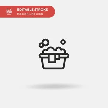 Bucket Simple vector icon. Illustration symbol design template for web mobile Stock Illustration