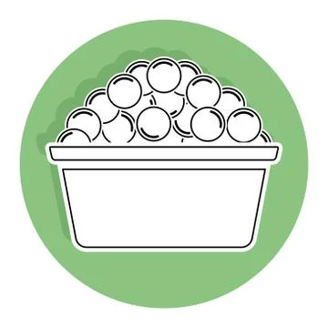 Bucket with soap bubbles Stock-Illustration