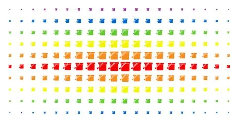 Bucket Spectral Halftone Effect Stock Illustration