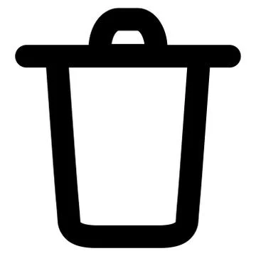 Bucket Stroke Vector Icon Illustrazione stock