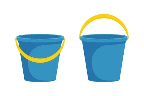 Bucket vector illustration in flat design  isolated on white background Stock Illustration