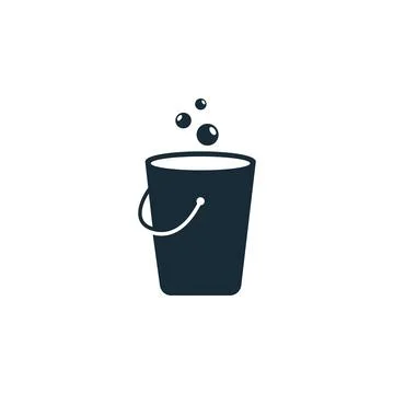 Bucket Water Icon Design Template Elements Illustrazione stock