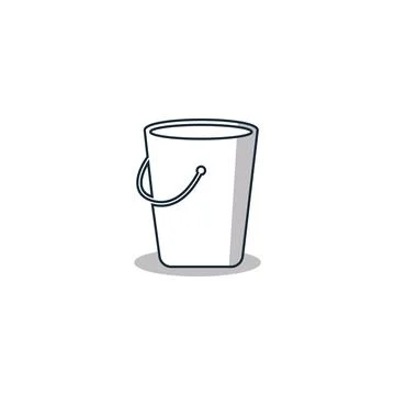 Bucket Water Icon Design Template Elements 스톡 일러스트