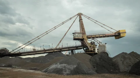 Bucket wheel excavator Stock Footage 218988558