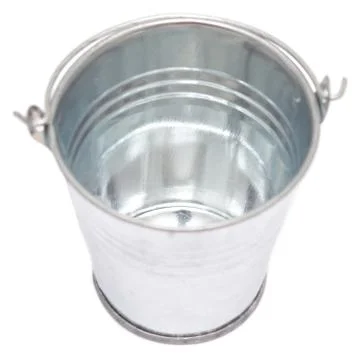 Bucket on white Stock Photos
