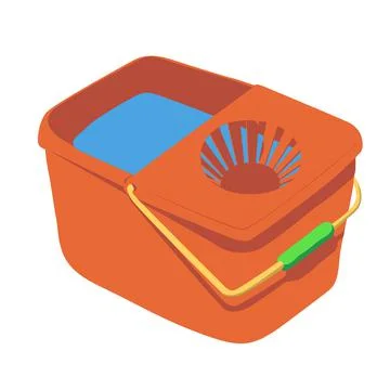 Bucket with wring out section Stock Illustration