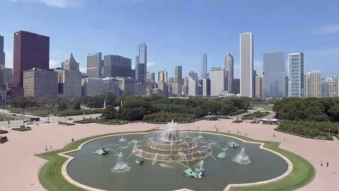 Buckingham Fountain Stock Footage 72077585