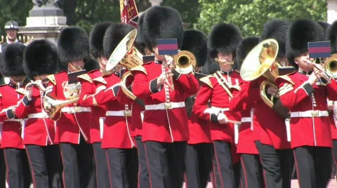 Buckingham Palace Changing of the guard Stock Footage 341658