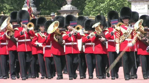 Buckingham Palace Changing of the guard Stock Footage 341748