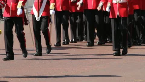 Buckingham Palace Changing of Guard Stock Footage 10910661