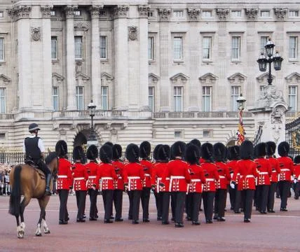 Buckingham Palace, changing of the guard Stock Photos
