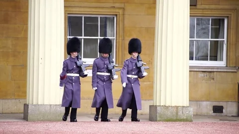 Buckingham Palace Changing of the Guards Stock Footage 77321622