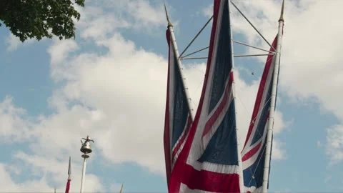 Buckingham Palace Flag 013 Stock Footage 148723241
