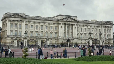 Buckingham Palace time lapse  스톡 동영상 99855770