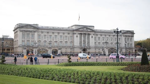 Buckingham Palace Timelapse Stock Footage