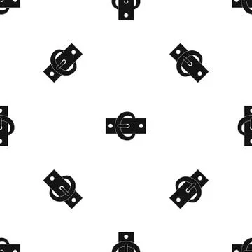 Buckle belt pattern seamless black Ilustração Stock