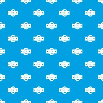 Buckle belt pattern seamless blue Ilustração Stock