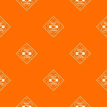 Buckle chrome pattern vector orange Ilustração Stock
