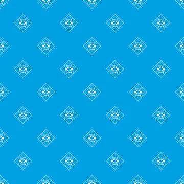 Buckle chrome pattern vector seamless blue Ilustração Stock