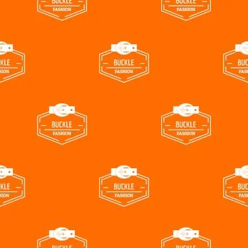 Buckle connect pattern vector orange Stock Illustration